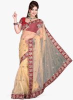 Roop Kashish Cream Embroidered Saree