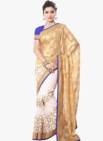 Roop Kashish Golden Embroidered Saree