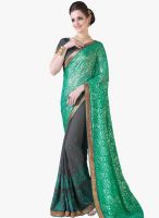 Roop Kashish Green Embroidered Saree