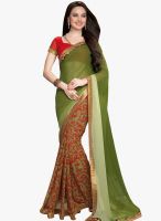 Roop Kashish Green Embroidered Saree