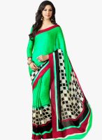 Roop Kashish Green Printed Saree
