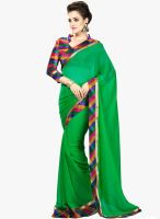 Roop Kashish Green Printed Saree