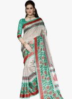 Roop Kashish Green Printed Saree