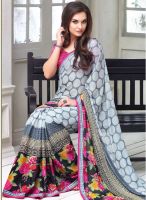 Roop Kashish Grey Printed Saree