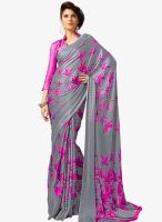 Roop Kashish Grey Printed Saree