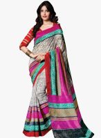 Roop Kashish Grey Printed Saree