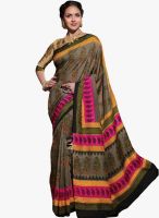 Roop Kashish Grey Printed Saree