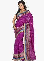 Roop Kashish Magenta Embroidered Saree