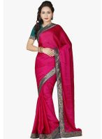 Roop Kashish Maroon Embroidered Saree