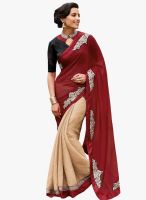 Roop Kashish Maroon Embroidered Sarees