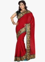 Roop Kashish Maroon Embroidered Saree