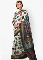 Roop Kashish Off White Printed Saree