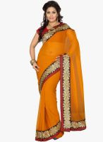 Roop Kashish Orange Embroidered Saree