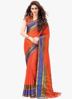 Roop Kashish Orange Printed Saree