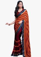 Roop Kashish Orange Printed Saree