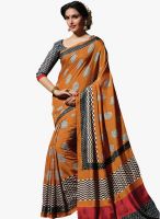 Roop Kashish Orange Printed Saree