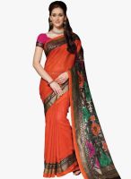 Roop Kashish Orange Printed Saree