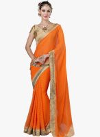 Roop Kashish Orange Printed Saree