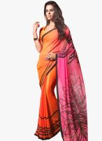 Roop Kashish Orange Printed Saree