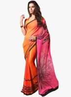 Roop Kashish Orange Printed Saree