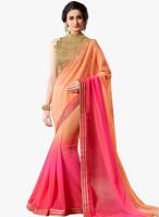 Roop Kashish Orange Solid Saree