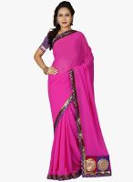 Roop Kashish Pink Embroidered Saree