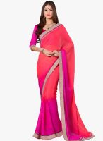 Roop Kashish Pink Embroidered Saree