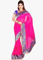 Roop Kashish Pink Embroidered Saree