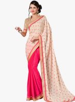 Roop Kashish Pink Embroidered Saree