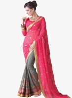 Roop Kashish Pink Embroidered Saree