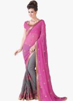 Roop Kashish Pink Embroidered Saree