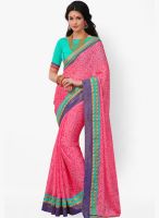 Roop Kashish Pink Embroidered Saree