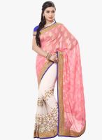 Roop Kashish Pink Embroidered Saree