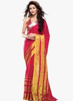 Roop Kashish Pink Printed Saree