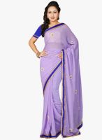 Roop Kashish Purple Embroidered Saree