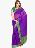 Roop Kashish Purple Embroidered Saree