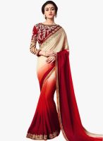 Roop Kashish Red Embellished Saree