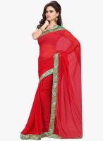 Roop Kashish Red Embellished Saree