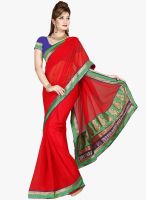 Roop Kashish Red Embellished Saree