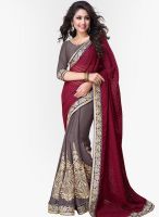 Roop Kashish Red Embroidered Saree