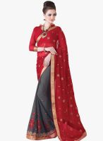 Roop Kashish Red Embroidered Saree