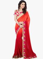 Roop Kashish Red Embroidered Saree