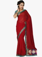 Roop Kashish Red Embroidered Saree