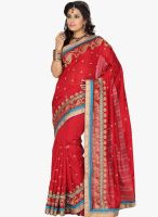 Roop Kashish Red Embroidered Saree