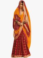 Roop Kashish Red Printed Saree