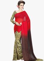 Roop Kashish Red Printed Saree