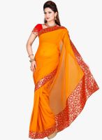 Roop Kashish Rust Embroidered Saree