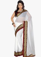 Roop Kashish White Embroidered Saree