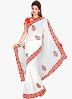 Roop Kashish White Embroidered Saree