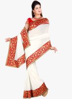 Roop Kashish White Embroidered Saree